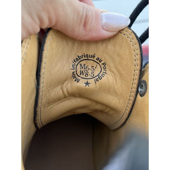 John Fluevog Derby Swirl Boot (6eye) Size 8.5 Women- Burgundy Rub Off - Picture 8 of 13